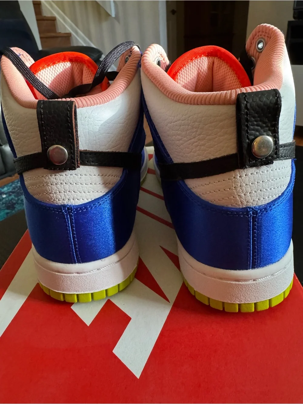 Nike Dunk High Blue Satin (Women’s) Size 7.5W, Brand New.